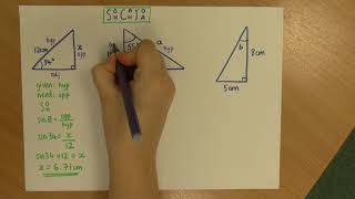 Trigonometry Finding missing sides and angles [upl. by Mariya]