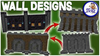 BETTER WALLS for your survival world  Minecraft Tutorial  How To Build Walls in Minecraft [upl. by Cilegna]