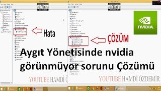 Aygıt yöneticisinde nvidia görünmüyor sorunu çözümü [upl. by Oinotna52]