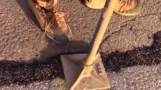 Pot hole repair using Asphalt Cold Patch [upl. by Lakin471]