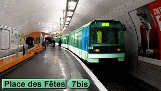 Place des Fêtes  Ligne 7 bis  Métro de Paris  RATP MF88  2015 [upl. by Ellata]