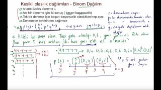 24 Olasılık  Kesikli olasılık dağılımları  Binom Dağılımı [upl. by Okiron399]