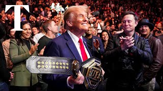 Donald Trump attends UFC event with Elon Musk in New York City [upl. by Nichol]