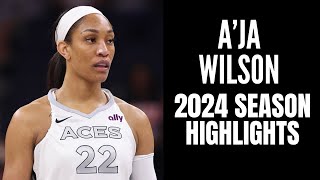 Aja Wilson 2024 Las Vegas Aces Highlights [upl. by Ainigriv]