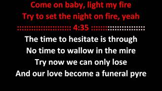 Doors  Light My Fire KARAOKE [upl. by Alyworth7]