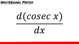 Derivative of cosec x [upl. by Artenehs475]