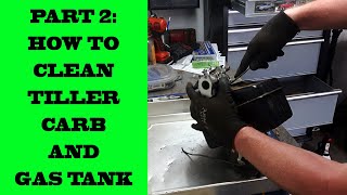 How To Clean Carburetor And Rusty Gas Tank Off A Rototiller [upl. by Charleton]