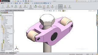 SolidWorks Tutorial Engine Rocker Arm Assembly [upl. by Walsh]