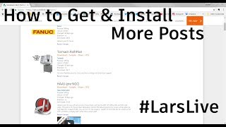 Fusion 360 CAM — How to get amp Install more Post Processors — LarsLive 93 [upl. by Ardeid693]