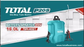 TOTAL 20V Cordless Battery sprayer 16 0L TSPLI2001 [upl. by Yeclehc]