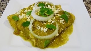 Receta Facil Enchiladas Verdes [upl. by Ravid834]