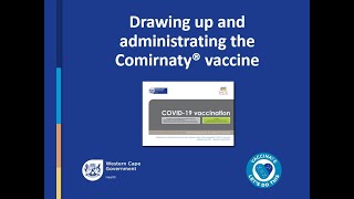 COVID19 vaccine  Corminarty draw up and administration [upl. by Leblanc]