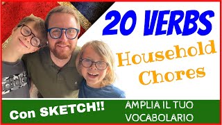 20 VERBI  Household Chores  Le Faccende Domestiche [upl. by Ennoid]