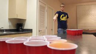 Amazing real beer pong trick shots [upl. by Merras169]