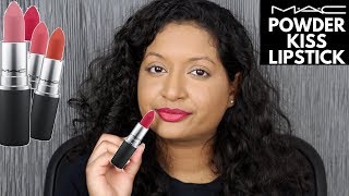 MAC Powder Kiss Lipstick Review [upl. by Ttenaj]