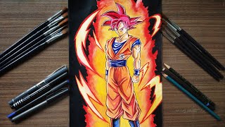 How to Draw Goku Beyond Super Saiyan  Step by Step [upl. by Aicac]