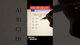 Simplifying Percentages Math Trick  SAT amp ACT Test Help Hack maths shorts trending [upl. by Ludlow]