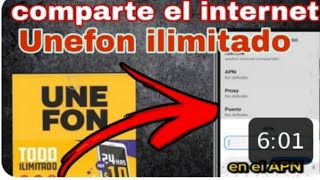 cómo compartir el internet de Unefon ilimitado unefon internetunefonilimitado [upl. by Aicilaanna]