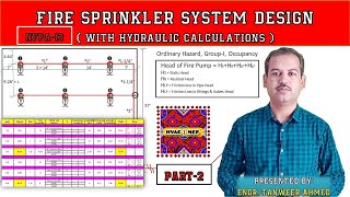 NFPA 13 Fire Sprinkler System Design Calculation Ordinary Hazard Group 1 Part 2 in Urdu [upl. by Naitsihc]