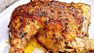 The Secret To Make The BEST JUICY Baked Chicken Quarters in the Oven [upl. by Lazaro]