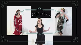 Six Vintage Style Dresses Try On  1920s to 1950s  Zapaka [upl. by Asher]