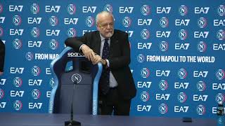 VIDEO SSCN  De Laurentiis dopo il mercato invernale del Napoli “Zielinski Lindstrom e le scelte” [upl. by Amehr]