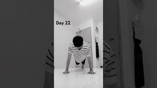 Day 22 pushup Home workout video music motivation fitness fitnessmotivation gym challenge [upl. by Aryl858]