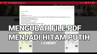 Cara mengubah file pdf menjadi hitam putih cepat amp mudah [upl. by Razec]