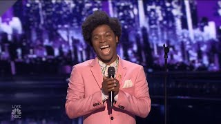 Americas Got Talent 2021 Jimmie Herrod sings show stopping Glitter in the Air [upl. by Niklaus204]