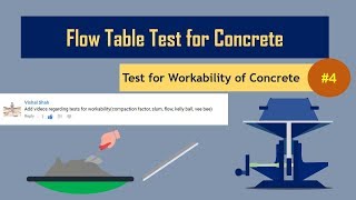 Flow Table Test for Concrete  Test for Workability of Concrete 4 [upl. by Si]