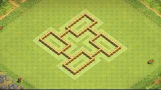 Clash of Clans Town Hall 5 Defense BEST CoC TH5 Hybrid Base Layout Defense Strategy [upl. by Aihcsrop]