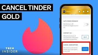 How To Cancel Tinder Gold  Tech Insider [upl. by Yrek]