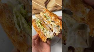 Caesar Salad Chaffle Sandwich 😋🙌 [upl. by Arras]