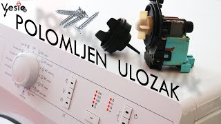 Masina za ves sporo izbacuje vodu  ostecen ulozak pumpe [upl. by Rimisac]