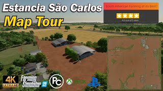 Estancia São Carlos  Map Review  Farming Simulator 22 [upl. by Atteynot]