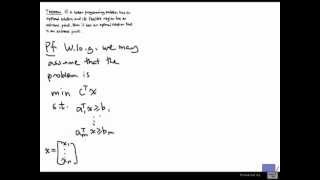 Convex sets  Optimal solutions and extreme points [upl. by Dolan]