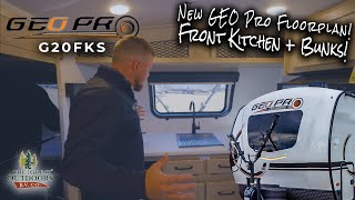 NEW 2024 Front Kitchen GEO Pro w Retractable Bunk  2024 Rockwood GEO Pro G20FKS [upl. by Jobe]