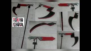 Juuzou Suzuya Tokyo Ghoul Quinque scythe cosplay tutorial [upl. by Elbas]