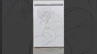 How to Draw Outline of Anime Drawings shorts [upl. by Huttan51]