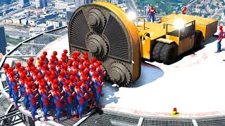 GTA 5 SPIDERMAN Mod Ragdolls Compilation 4 GTA 5 Fails Funny MomentsRagdolls [upl. by Yreved57]