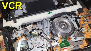 Inside a working VCR Player [upl. by Nnairb]