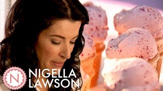 Nigellas Homemade Strawberry Ice Cream  Forever Summer With Nigella [upl. by Ifill]