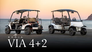 GARIA VIA 42 in PEARL WHITE  Luxury Golf Car [upl. by Quartas691]