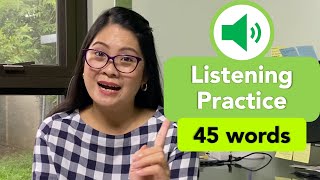 Listening pronunciation amp spelling practice 45 words GREAT FOR STUDENTS AND TEACHERS [upl. by Marston478]