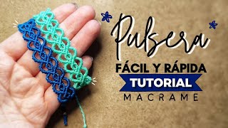 🔰 Cómo hacer PULSERA de HILO fácil y rápida PASO A PASO  DIY Easy Macrame Friendship Bracelet 39 [upl. by Etteinotna]