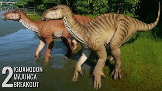 Jurassic World Evolution  2 Iguanodon amp 2 Majungasaurus Breakout amp Fight 1080p 60FPS [upl. by Sidoeht]