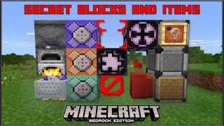 Minecraft Bedrock  Secret Blocks amp Items MobileXboxPS4Windows 10Switch [upl. by Monahan340]