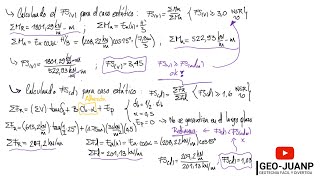 Cómo calcular el factor de seguridad por deslizamiento y volcamiento de un muro  Curso Geotecnia [upl. by Sire]