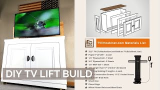 DIY TV Lift Cabinet Build Free Step by Step Project Plan amp Cut List [upl. by Rollo]