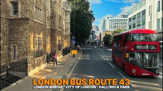 Exploring London’s Streets Bus Route 43 from London Bridge to North London 🚌 [upl. by Xavler]